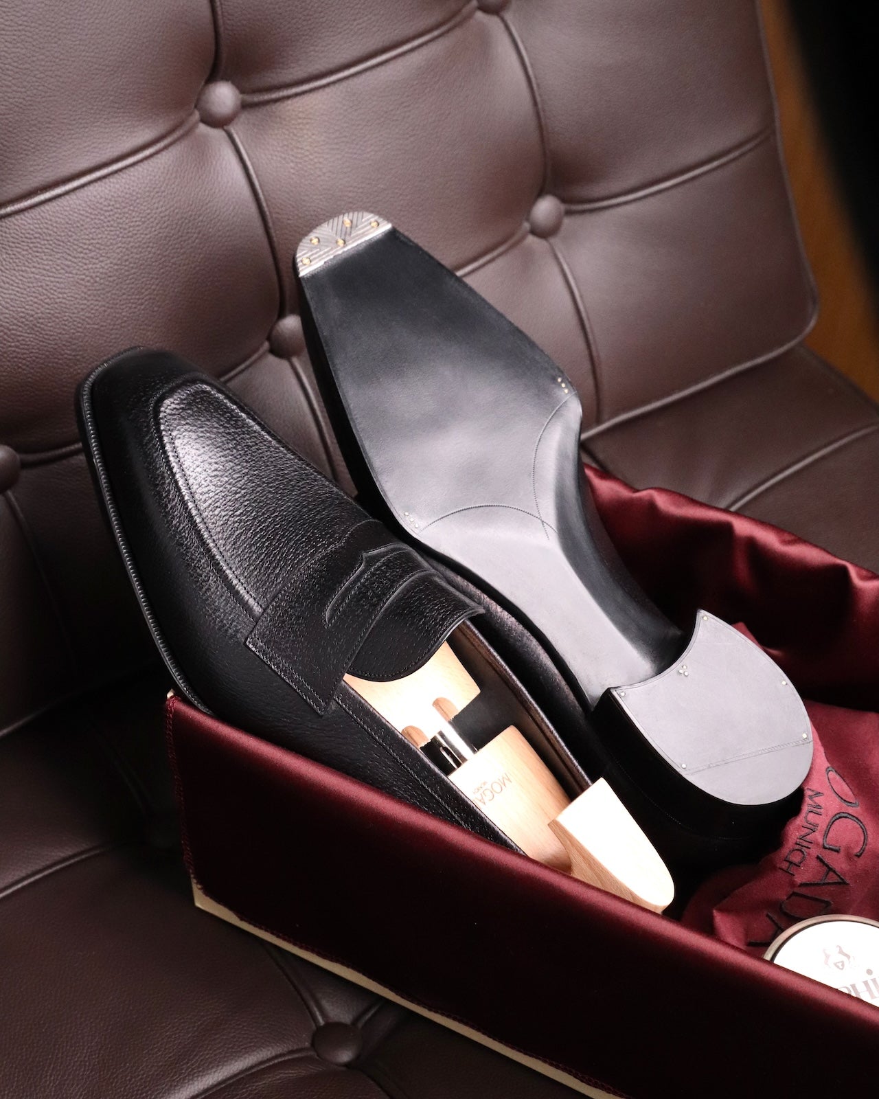 Loafer made from a vintage italian pigskin